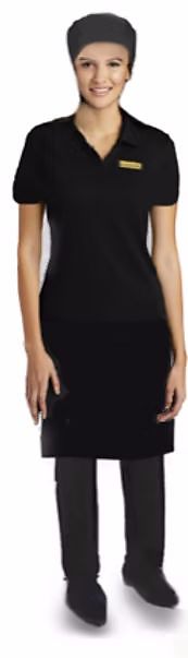 All black kitchen girl uniform